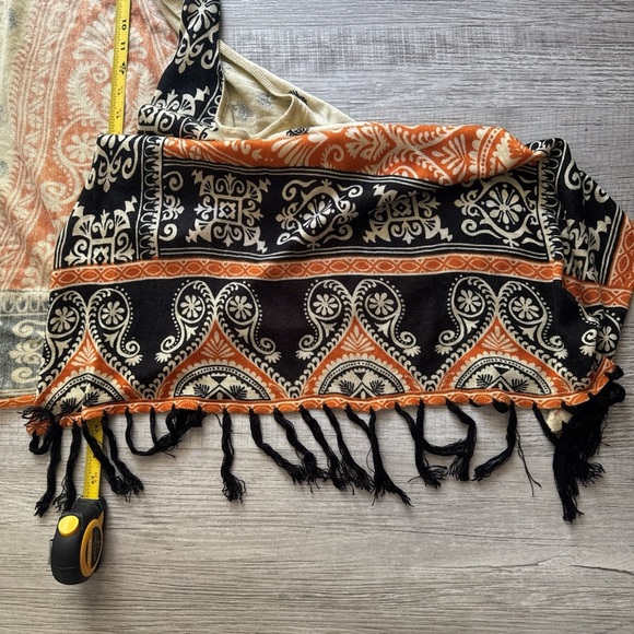 CHRISTINA Vibrant Orange and Black Knit Top size L 100% acrylic - Picture 5 of 6